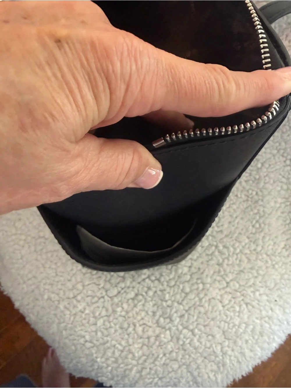 Michael Kors Black Saffiano Tote with MK Charm